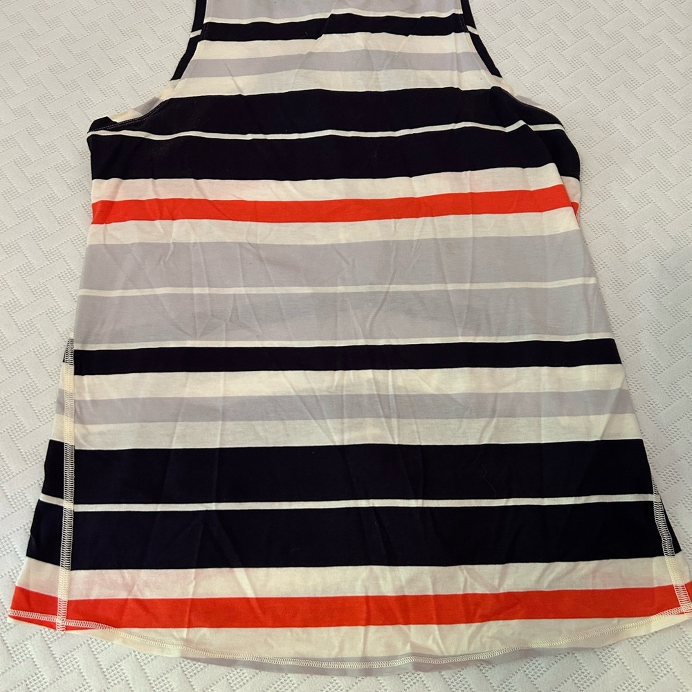 Lululemon Striped Sleeveless Top in Black, Cream, and Orange